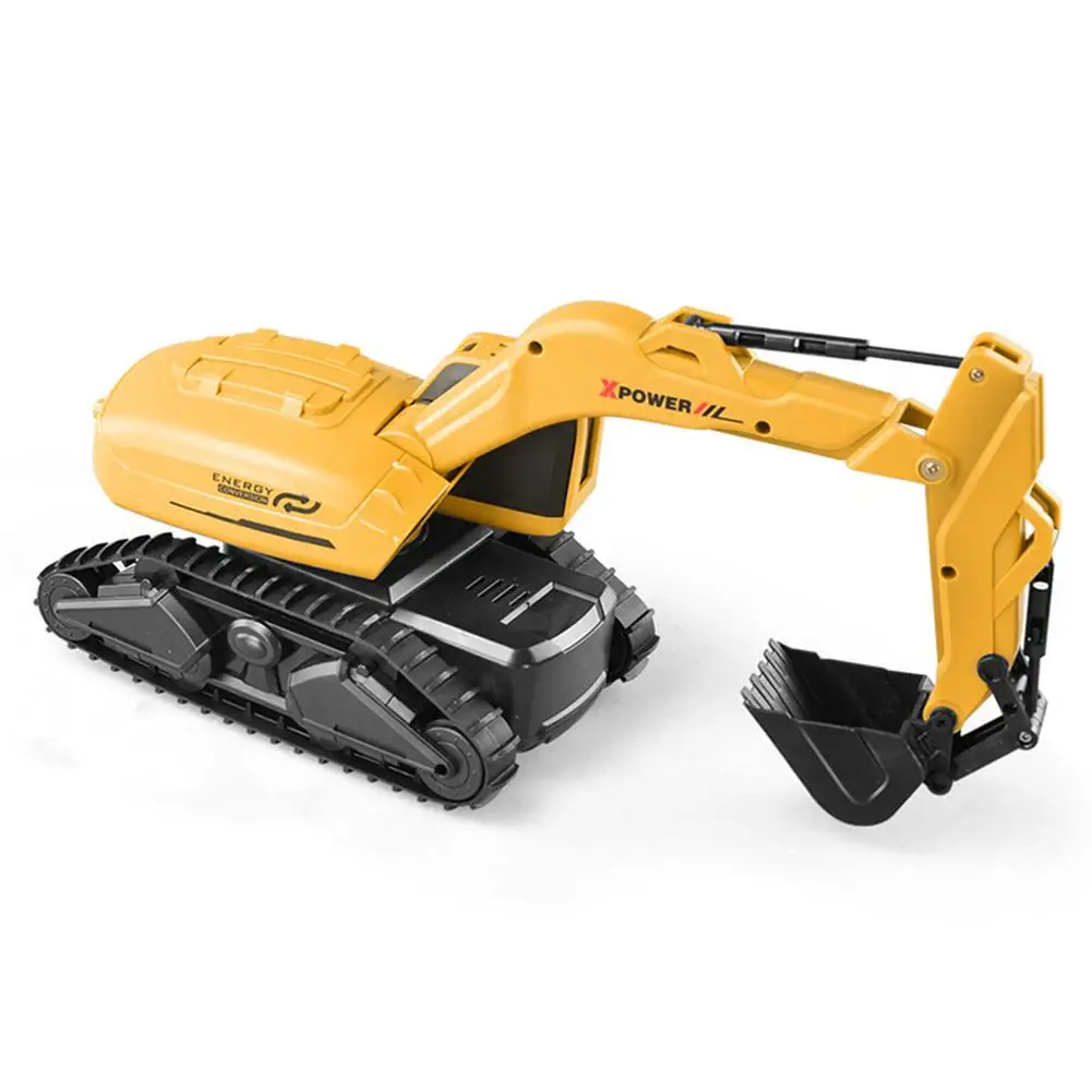 

RC Excavator Toy 1:14 Alloy Plastic Engineering Car Remote Control Electric Vehicle Toys Gift 360 Rotatable Digger Toys For Boys