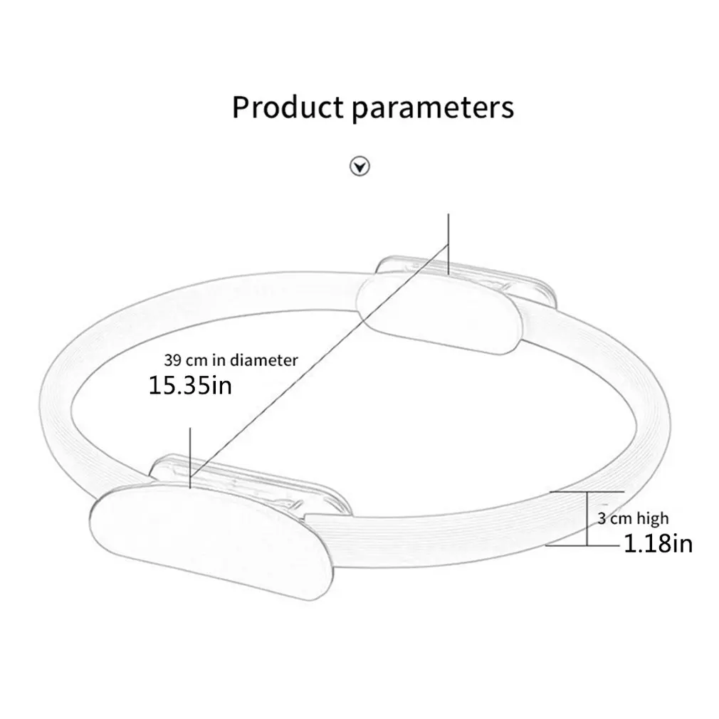 

Pilates Ring Comfortable Handle Non-Slip Durable Sport Training Ring Women Fitness Kinetic Resistance Circle Yoga Circle