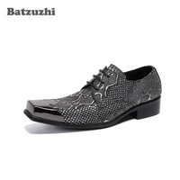 batzuzhi oxford leather shoes men italian handmade dark grey mens leather dress shoes lace up zapatos hombre sizes eu38 46