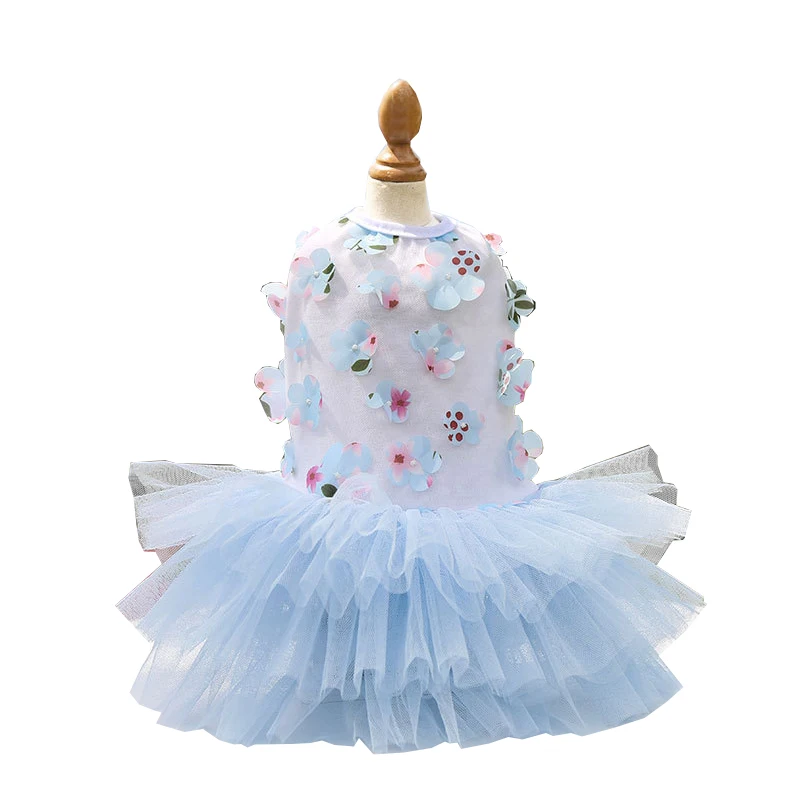 Милые персиковые собачьи одежды "Сладкое платье принцессы" Расцветающие юбки кошки Питомник Общий