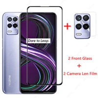 4 in 1 for realme 8s 5g glass for realme 8s 5g tempered glass screen protector camera len film for realme 8 7 pro 8i 7i global