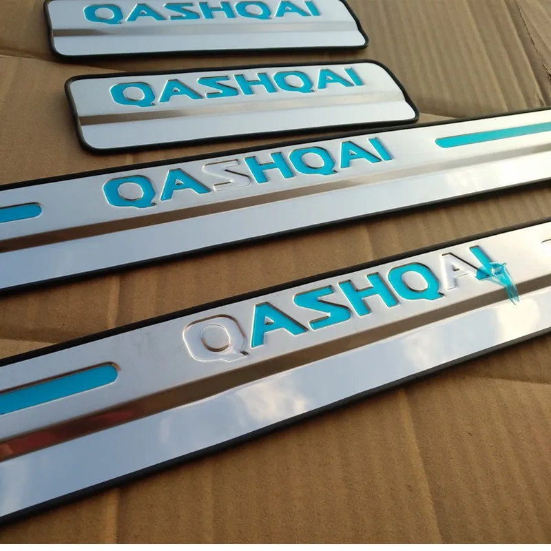 

Car Accessories For Nissan Qashqai Door Sill J11 Scuff Plate Stainless Steel Door Sills Pedal Car Styling Sticker 2015 2017 2020