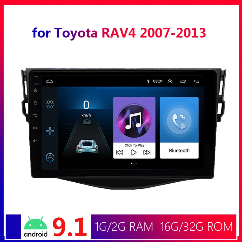 Автомагнитола на Android 9 1 дюймов 2Din для Toyota RAV4 RAV 4 2007 2008 2009 2010 2011 2012 2013 мультимедиа 2