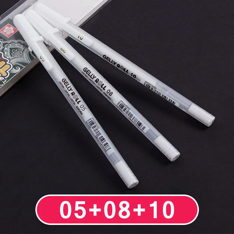 3pcs 05-08-10 SAKURA XPGB изюминка ручка для рисования художественные маркеры акварельные комиксы ручная роспись красочная живопись маркер для выделения текста рисования канцелярские принадлежности - Цвет: 3pcs 05-08-10