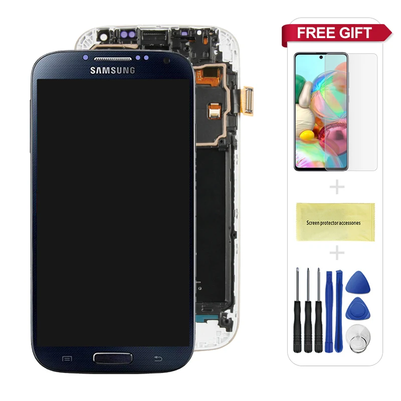 5 0 ''ЖК-дисплей i9500 для SAMSUNG Galaxy S4 ЖК-дисплей с рамкой GT-i9505 i9505 i337 i9515 сенсорный
