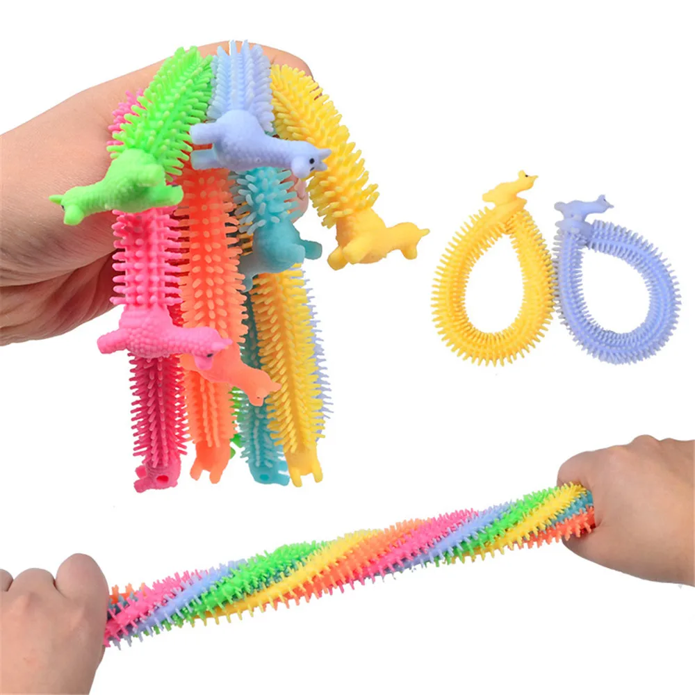 3PCS Worm Noodle Stretch String Rope Autism Vent Squeeze Toys Anti Stress Kids Adult Relief Toy Random Color | Игрушки и хобби