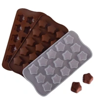 15 holes stars shaped silicone mold cake chocolate cookies candy kitchen mode for baking diy bakery silicone mould cake tools