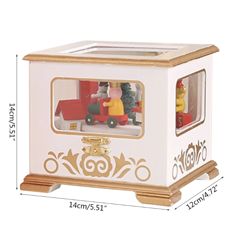 

Christmas Wooden Music Box Storage Case Table Home Decoration Wedding Birthday Kids Children Gift Dropship