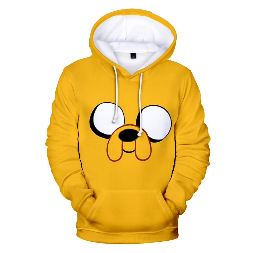 

2021 Anime Hora De Aventuras Men Hoodie Yellow Adventure Time Princess Hoodies Plus Size Cotton Bluzy Dla Par Sweatshirt 4XL