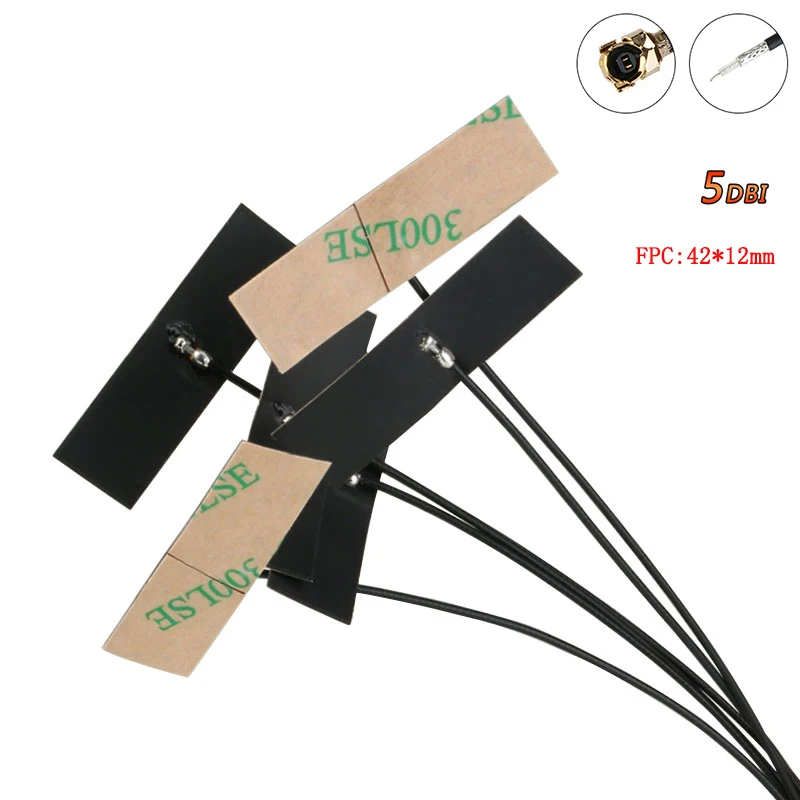 10 шт. 2 4 ГГц Wi Fi внутренняя антенна 5dBi IPX IPEX Разъем FPC Omni Антенна IEEE 802 11 b/g/n WLAN