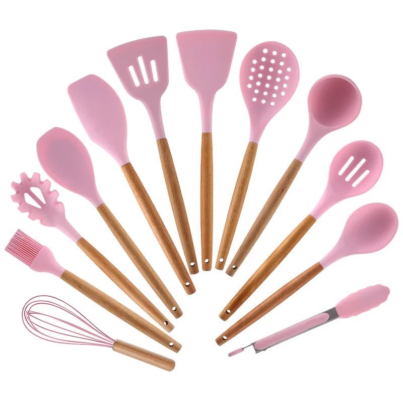 Advanced Silicone Kitchenware Set with Tweezers, Spatula, Spoon, and Oil Scraper Cooking Utensils Appliances Kitchen Tool