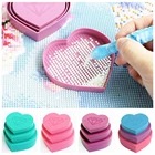 5D Алмазная мозаика инструмент в форме сердца со стразами лоток коробка большого Ёмкость лоток аксессуары Алмазная вышивка аксессуары чехол