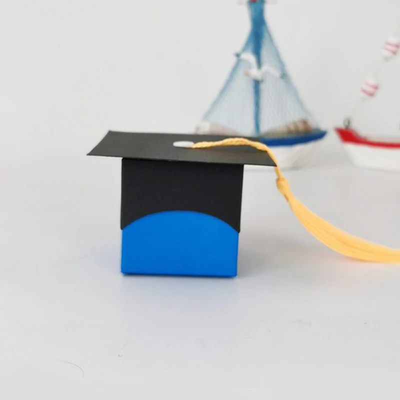 50 шт. коробка для конфет в виде докторской шляпы с лентой | Дом и сад