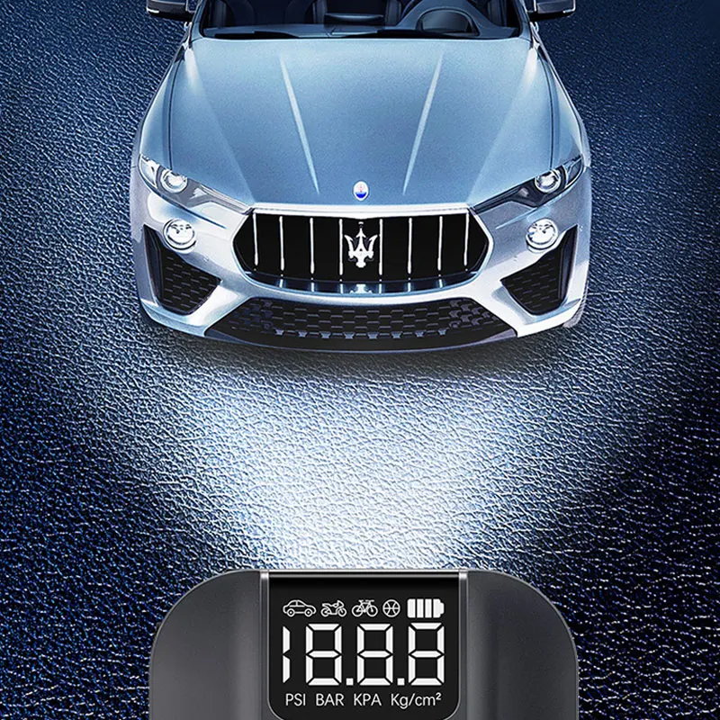 Satin Al Dijital Lastik şişirme LED Elektrikli Kablosuz Araç Hava Pompası 12V 150PSI Taşınabilir Mini Hava Kompresörü Araba Motosiklet Için Topları