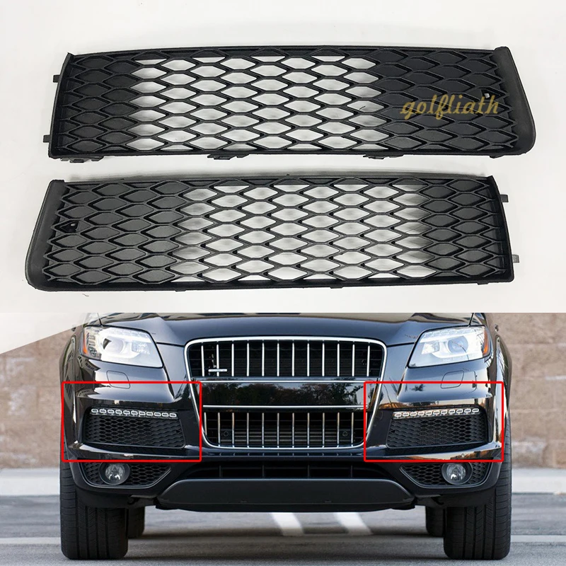 Передний Боковой бампер для Audi Q7 S Line 2009 2015 центральный нижний решетчатый гриль