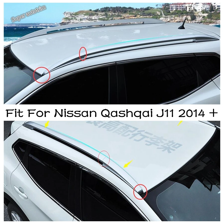 

Lapetus Car Exterior Top Roof Rack Side Rails Bars Luggage Carrier Cover Trim For Nissan Qashqai J11 2014 - 2016 Accessories