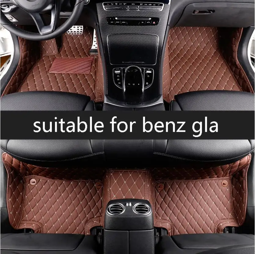 

for leather car floor mat for mercedes benz gla GLA200 gla260 gla300 X156 2013 2014 2015 2016 2017 2018 2019 accessories
