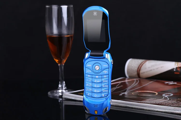 blue phone CHAIAI автомобильный телефон F15 мобильный телефон для детей флип мини мобильный с камерой 2 sim светодиодный светильник разблокирован - Цвет: blue phone