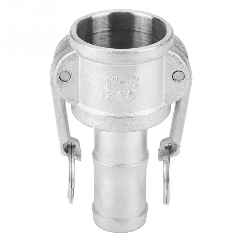 316 нержавеющая сталь Тип C Camlock адаптер Муфта мама конец с мужской Barb DN25 G1