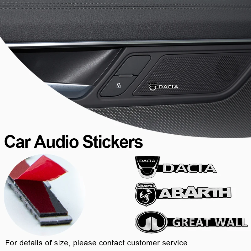 

4pcs Car Speaker metal Audio Badge Stereo Emblem Sticker for Mini cooper car key camera brands countryman r60 Automotive goods