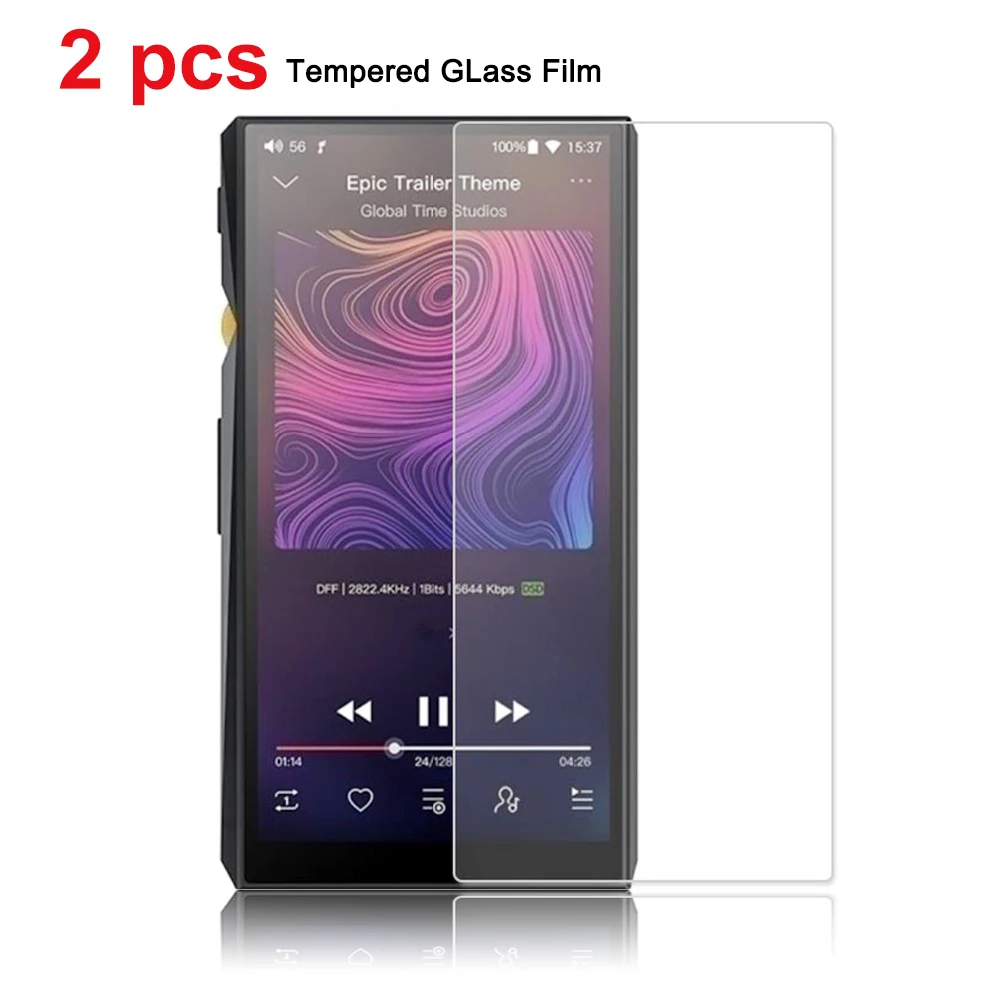 2 Pieces Scratch-Proof Front Screen Tempered Film For FiiO M11 / M11 pro Music MP3 Player