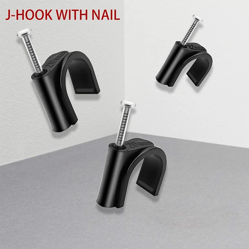 Half Clamp J-Hook with Nail-1/2 Inch 3/4 Black Nail for PEX Tubing Pipe Support 100Pack | Мебель