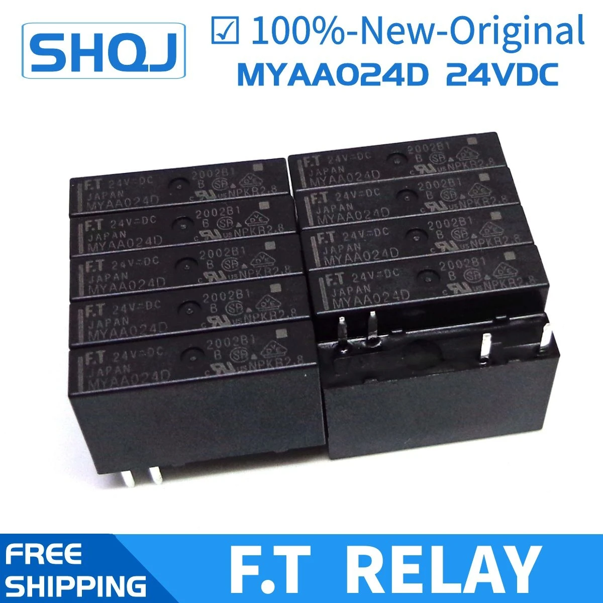 

10PCS F.T RELAY MYAA024D 24VDC 100%-new-original