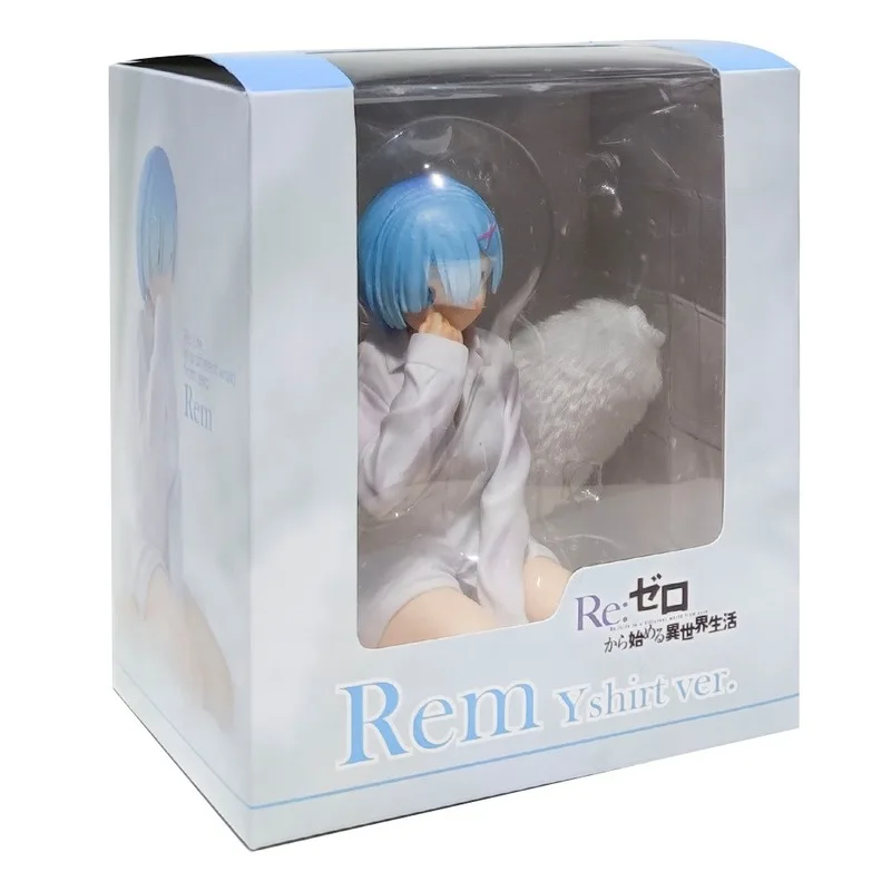 

14cm Anime White shirt Rem Figure Re:Life In A Different World From Zero rem Figur Rem Action