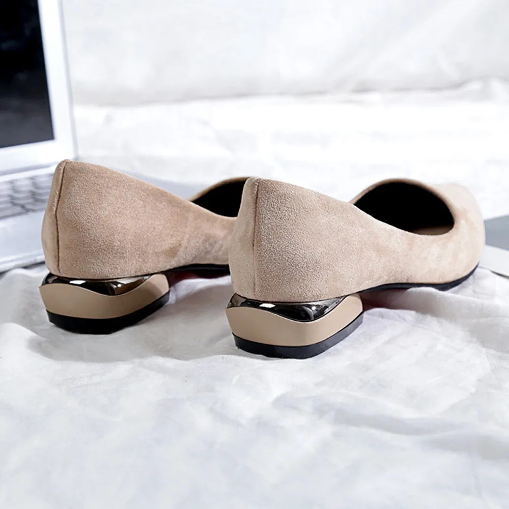 

Fashion2018 loafers Women Fashion Pointed Toe Ballet Shallow Shoes Slip On Casual Shoes zapatos de mujer tacon bajo#3