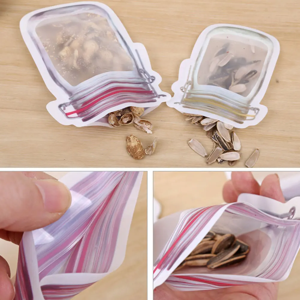 Многоразовые бутылки Мейсон Ziplock мешок TN99|Сумки и корзины| |