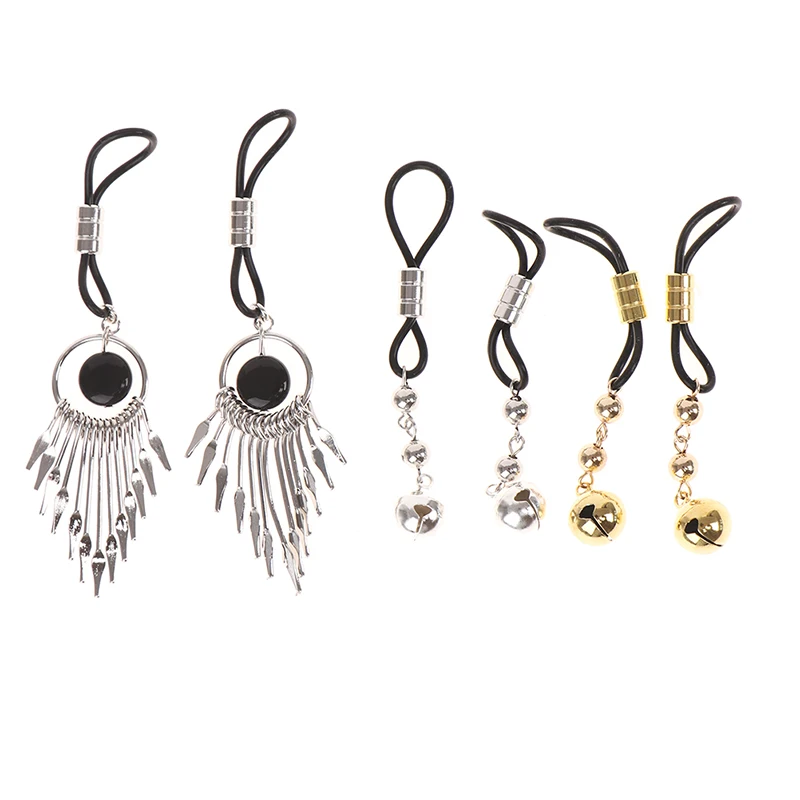 Metal Nipple Clips Gold Sliver Bells Torture Play Clamps For Women Breast BDSM Bondage Restraint Fetish Slave Flirting Sex Toy