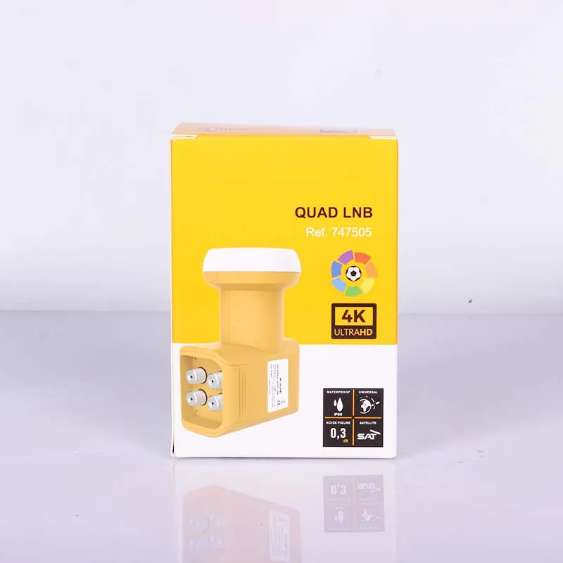 Ultra HD 4K Universal Ku Band LNB для спутникового ресивера высокого качества Quad шум 0 3 дБ DVB S2 -
