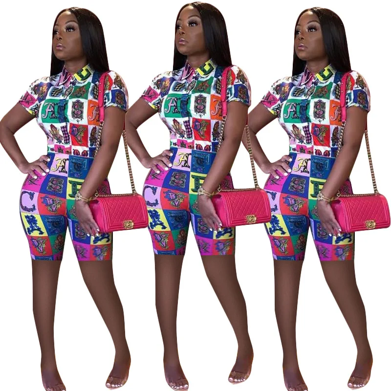 

Европейский и американский стиль, сексуальные, летний комплект из двух предметов для женщин костюм размера плюс модные клетчатые рубашки с ...