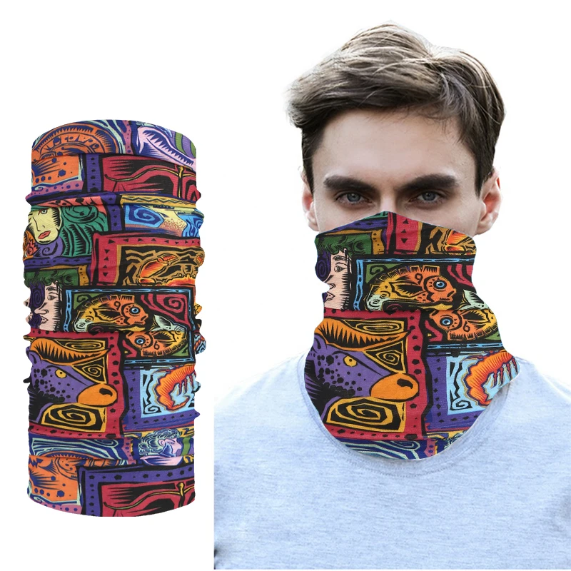 

Outdoor Sport Camping Hiking Scarf Printing Bandana Windproof Sunscreen Neck Tube Gaiter Headband Braga Cuello Mujer Salomon