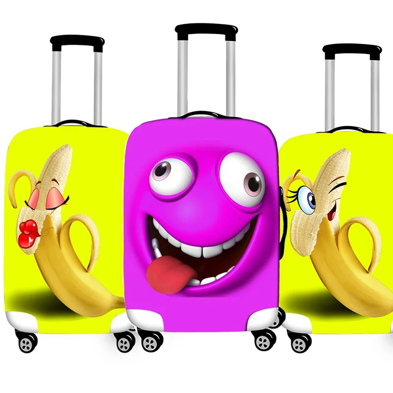 Luggage Cover Funny Banana Protective Sheath Travel Suitcase Cover Elastic Dust Cases Fit 18 - 32 Inches Baggage Accessorie