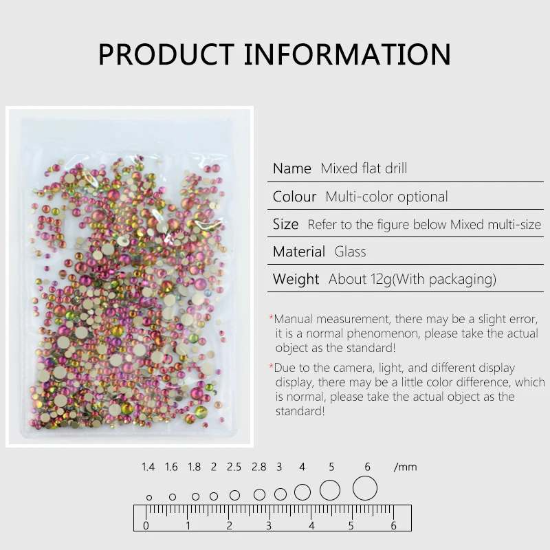 SS3-SS10 1440 шт. прозрачный кристалл AB золото 3D Б ез исправлений для ногтевого дизайна
