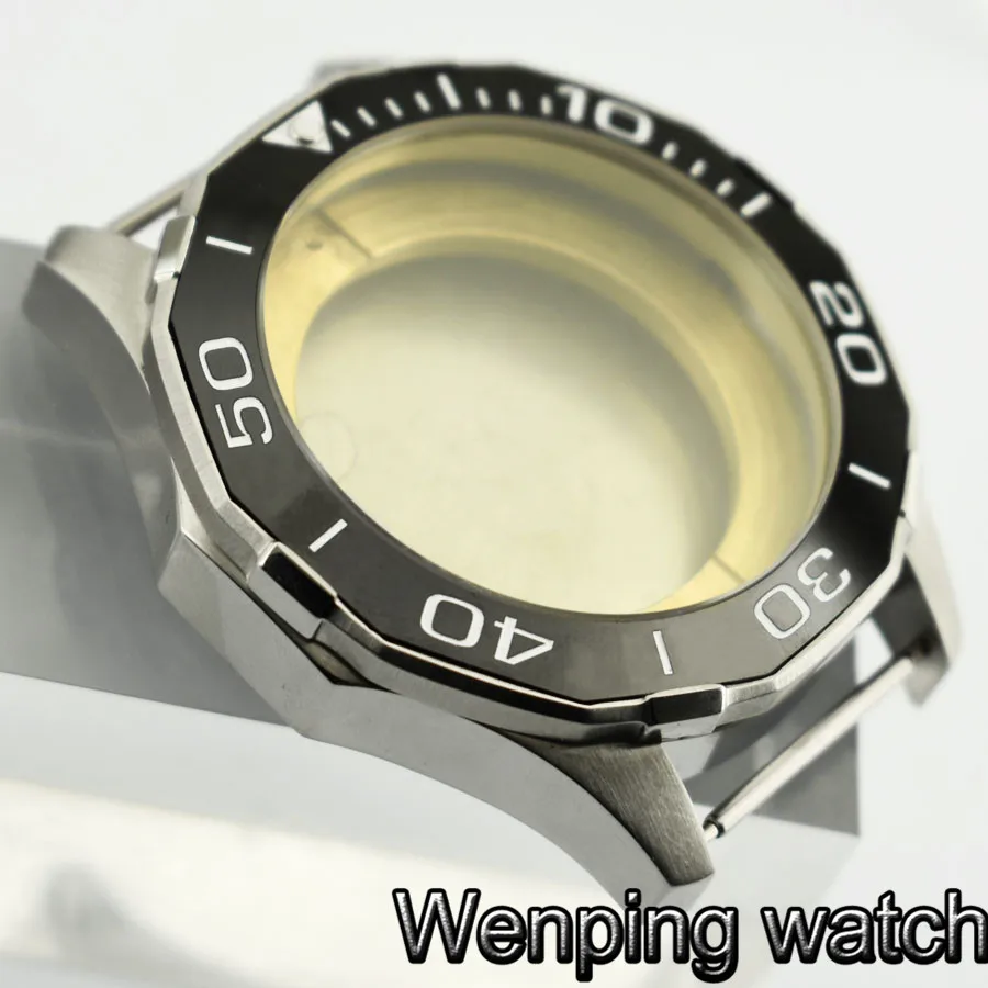 45 мм чехол для часов сапфировое стекло керамический Безель нержавеющая сталь