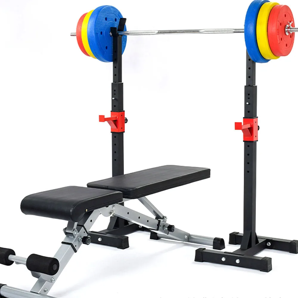 

2pcs Squat Stand Powers Rack Simple Detached Barbell Stand for Home Benchs Press Barbell Rack Fitness Equipment