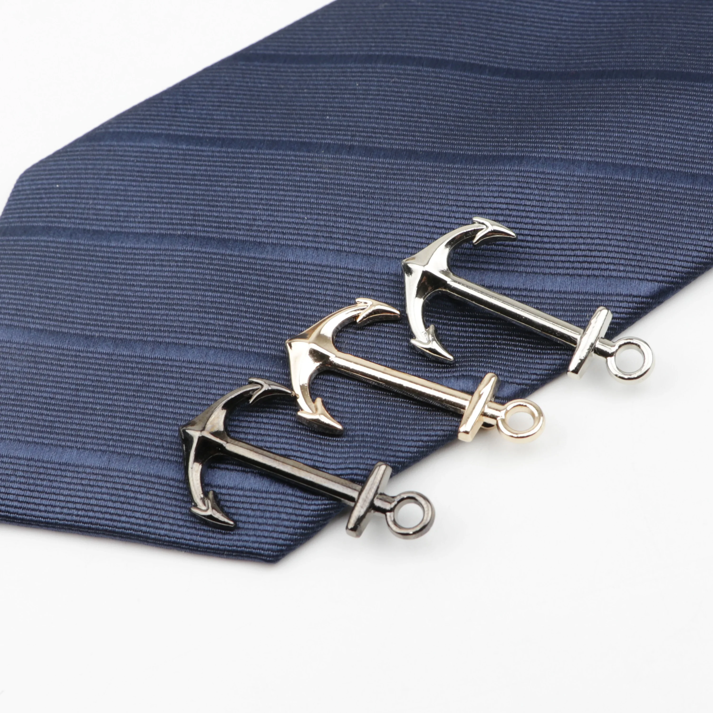 Men's Anchor Tie Clips 3 Colors Gold Black Option Novel Anchor Design Tie Pins Jewelry Gift Wholesale&Retail Arrow Clips