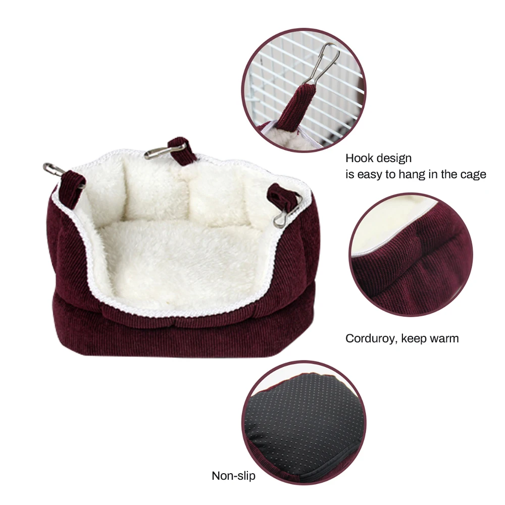 Горячая маленькая Pet мягкая кровать клетка Гнездо дом теплый висящий гамак для