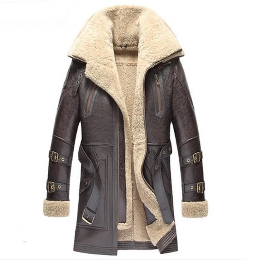 Натуральная кожа куртка мужская дубленка Утепленная зимняя густой мех верхняя