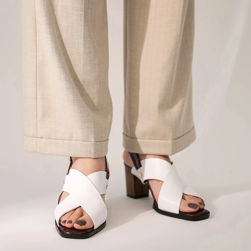 SARAIRIS/Новинка Женские элегантные летние Босоножки с открытым носком на высоком