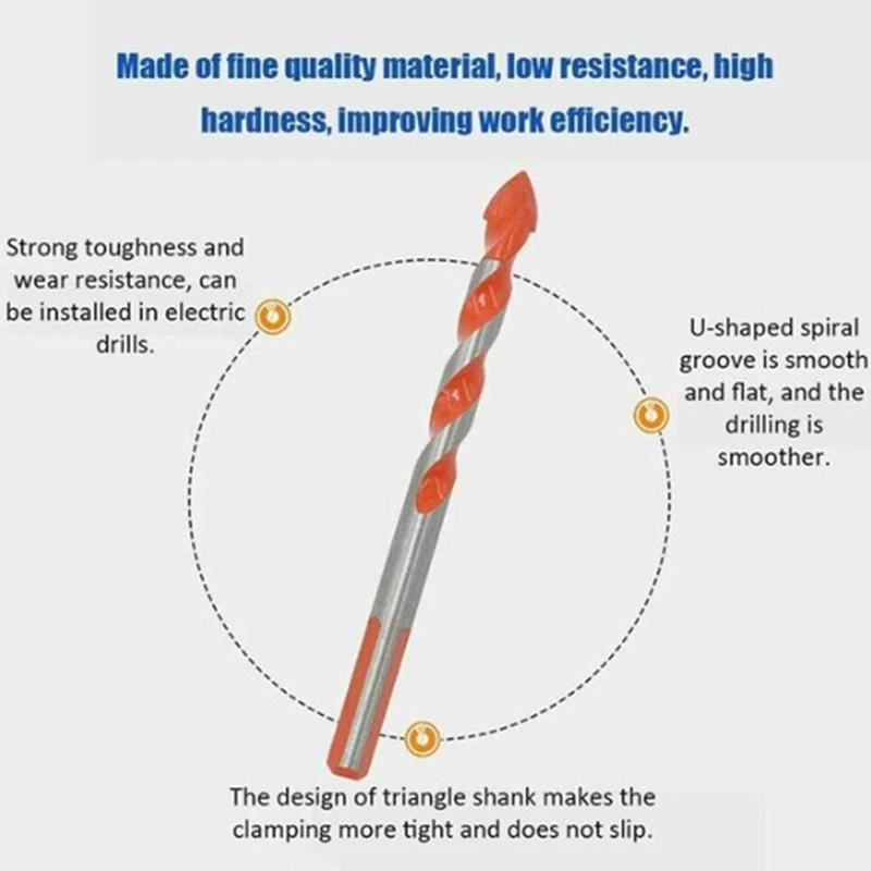 

10Pcs Multifunctional Drill Bits Ceramic Wall Glass Punching Hole Woodworking Tool Set