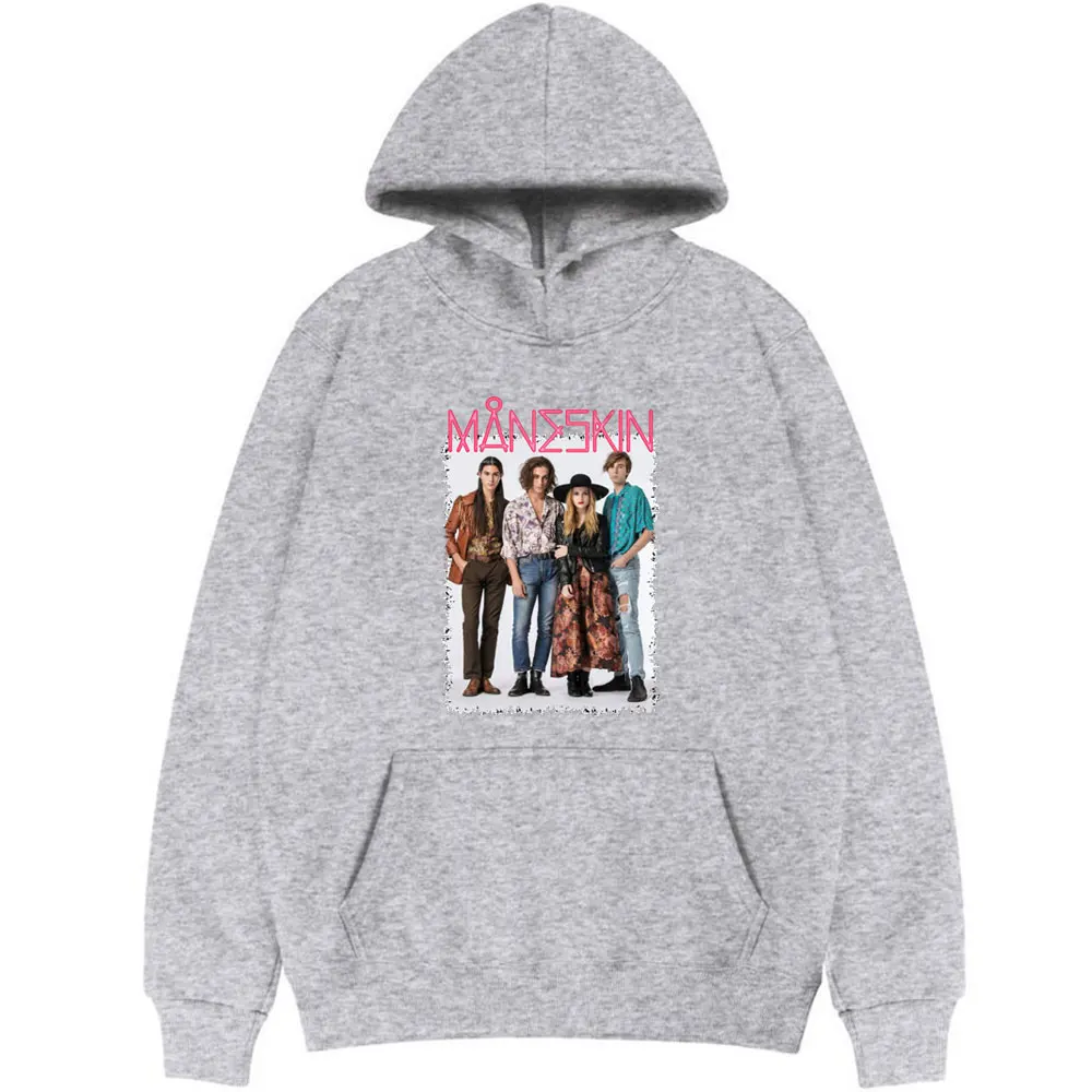 

Maneskin Pattern Print Hoodie Personality Brand Man Streetwear Men's Women Vintage Hooded Sweatshirt Tops Men Oversized Hoodies