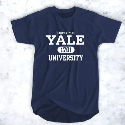 Свойства Йеля 1701 университет футболка хип хоп Хлопок Уличная футболка|Мужские