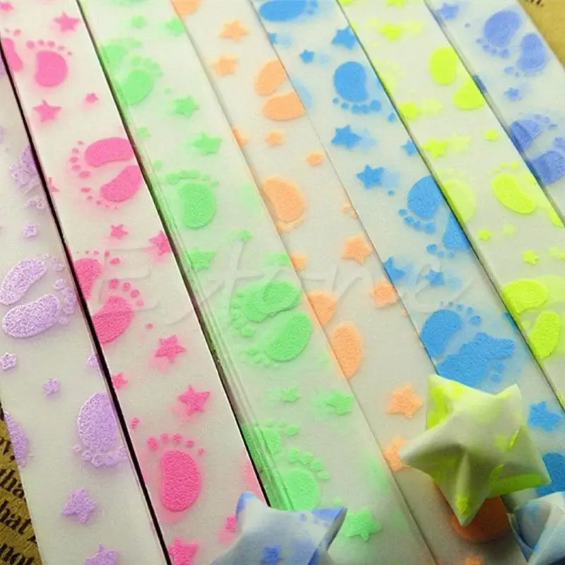 30 штук пакет светящийся в темноте счастливый звезда оригами складные