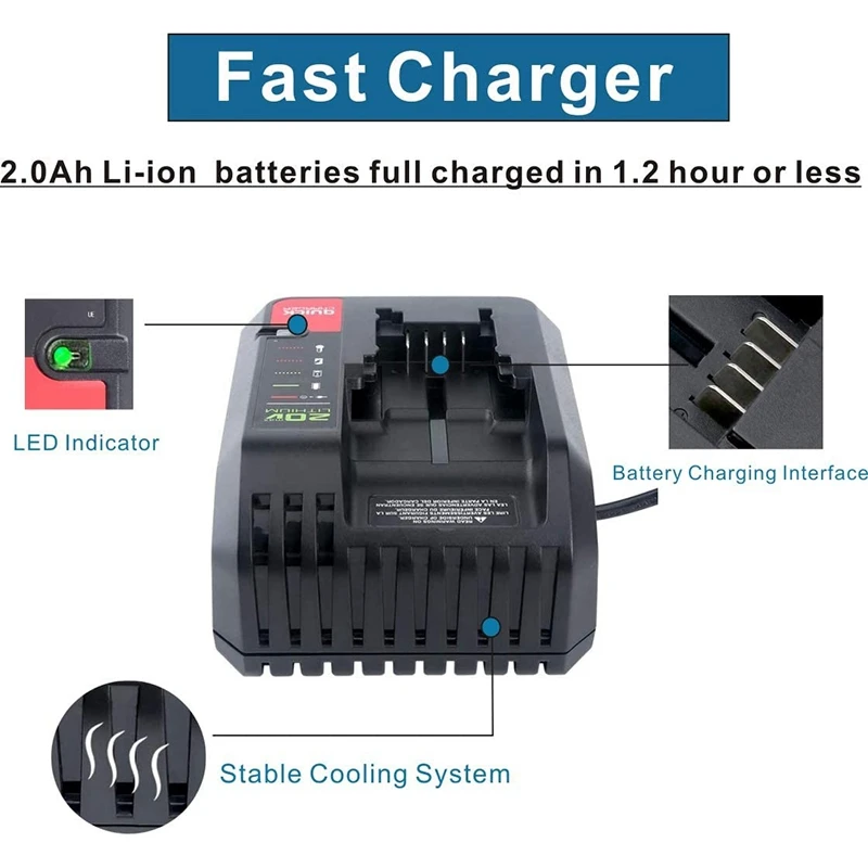 

Upgraded Replacement Porter-Cable PCC692L , Also for All 20V MAX Lithium Battery or Charger