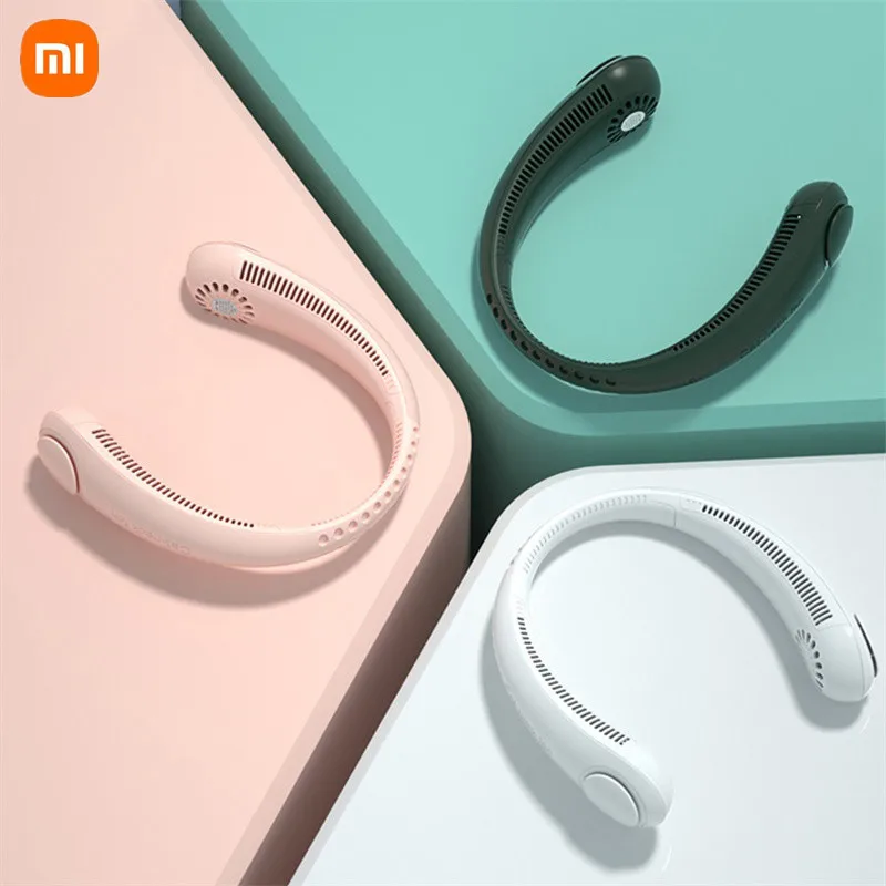 

Новый мини-вентилятор Xiaomi на шею, портативный безлопастный вентилятор, USB Перезаряжаемый, подвесные вентиляторы без листьев, воздухоохлажд...
