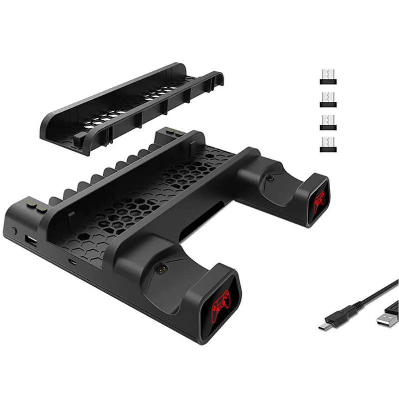 PS4/PS4 Slim/PS4 PRO вертикальная подставка с охлаждающим вентилятором кулер двойной