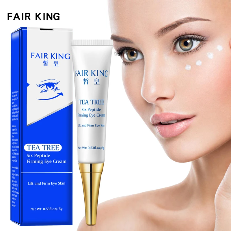 Крем для век KING Tee Tree с шестипаeptide укрепляющий эссенция Осветляющий крем глаз